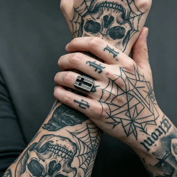 Vintage Cross Stainless Steel Ring