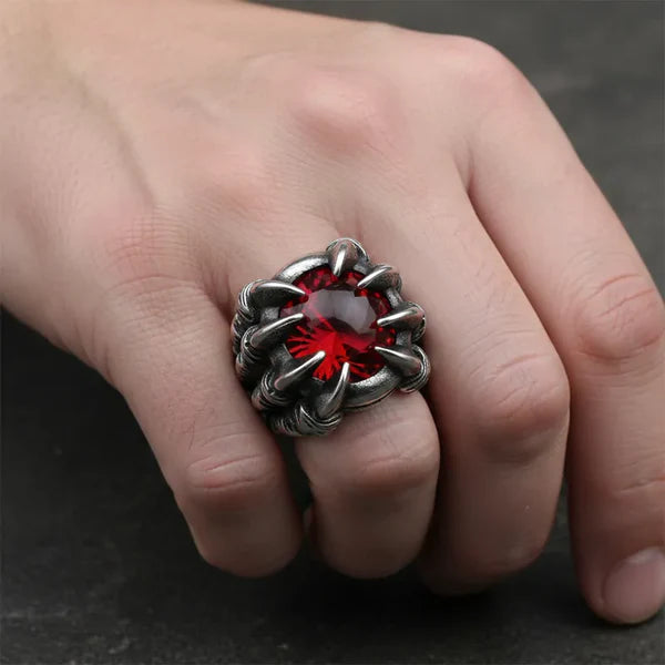 Vintage Dragon Claw Gemstone Ring