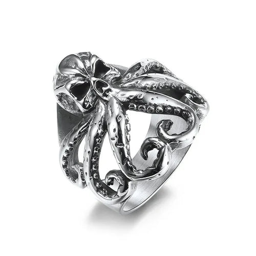 Vintage Octopus Stainless Steel Ring