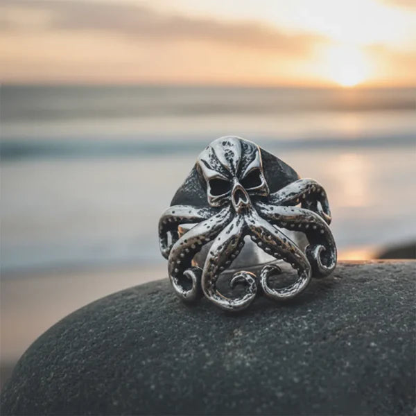 Vintage Octopus Stainless Steel Ring