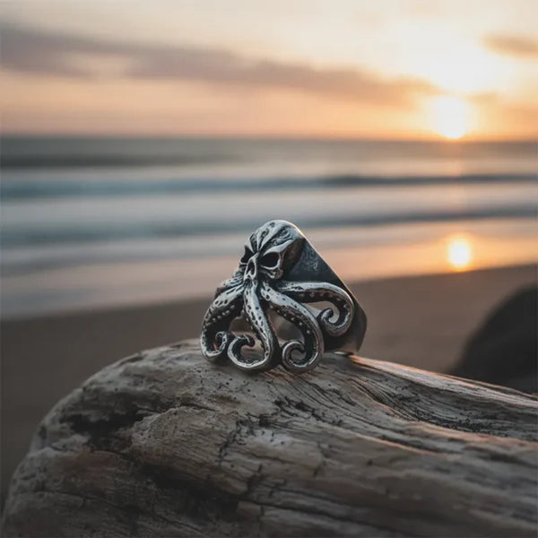 Vintage Octopus Stainless Steel Ring