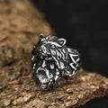 Vintage Odin Wolf Stainless Steel Ring