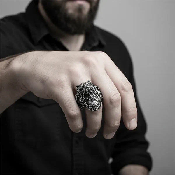Vintage Odin Wolf Stainless Steel Ring
