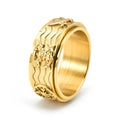 Vintage Pirate Anchor Compass Spinner Ring