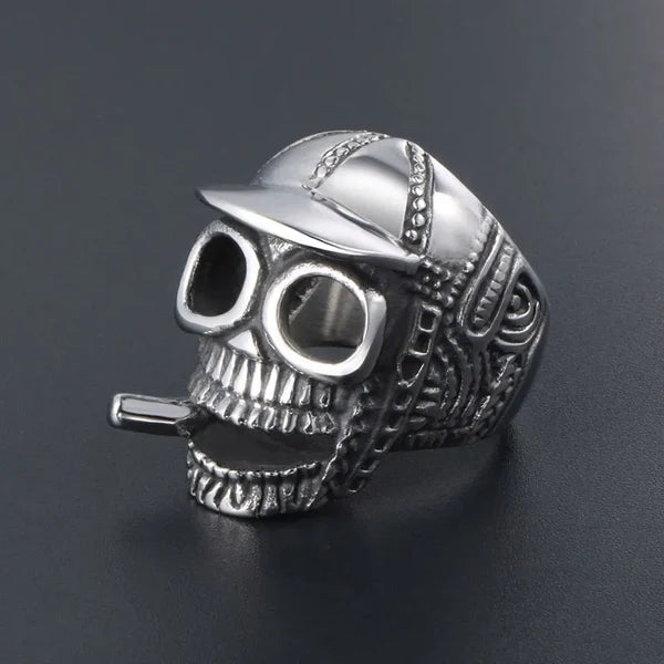 Vintage Skull Stainless Steel Ring for Men