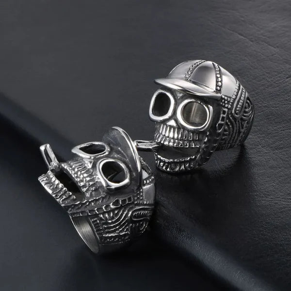 Vintage Skull Stainless Steel Ring for Men