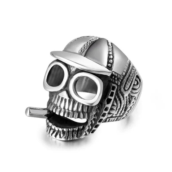 Vintage Skull Stainless Steel Ring for Men