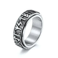 Vintage Viking Rune Stainless Steel Spinner Ring