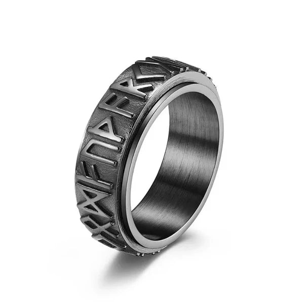 Vintage Viking Rune Spinner Ring