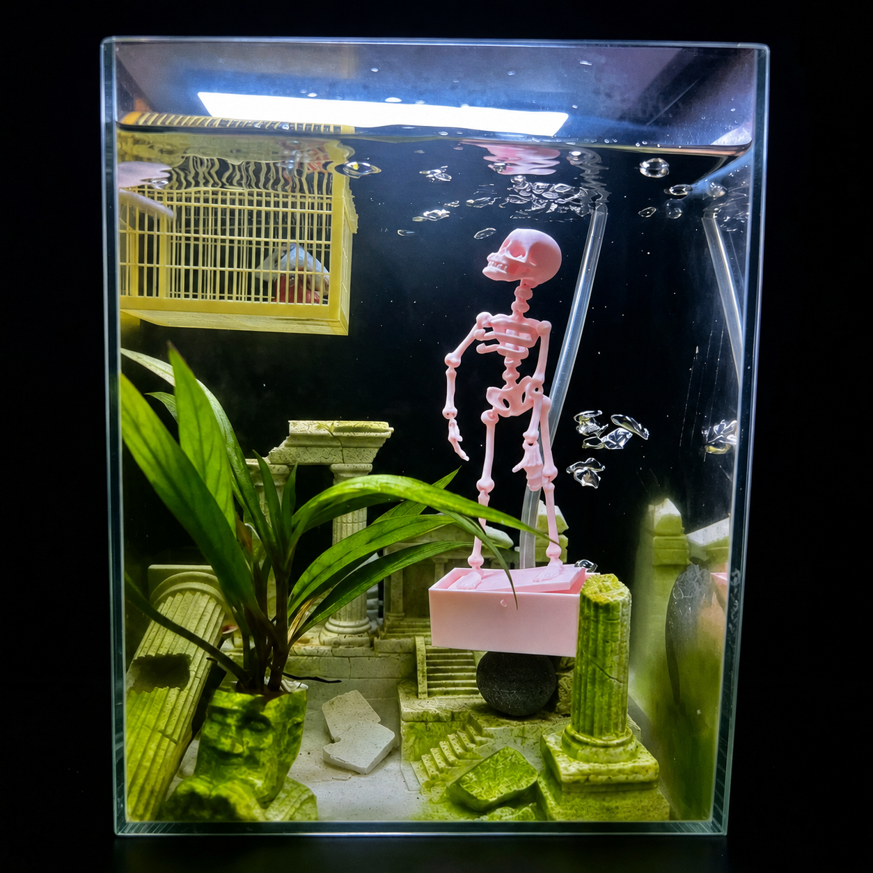 Glow Skeleton Aquarium Ornament