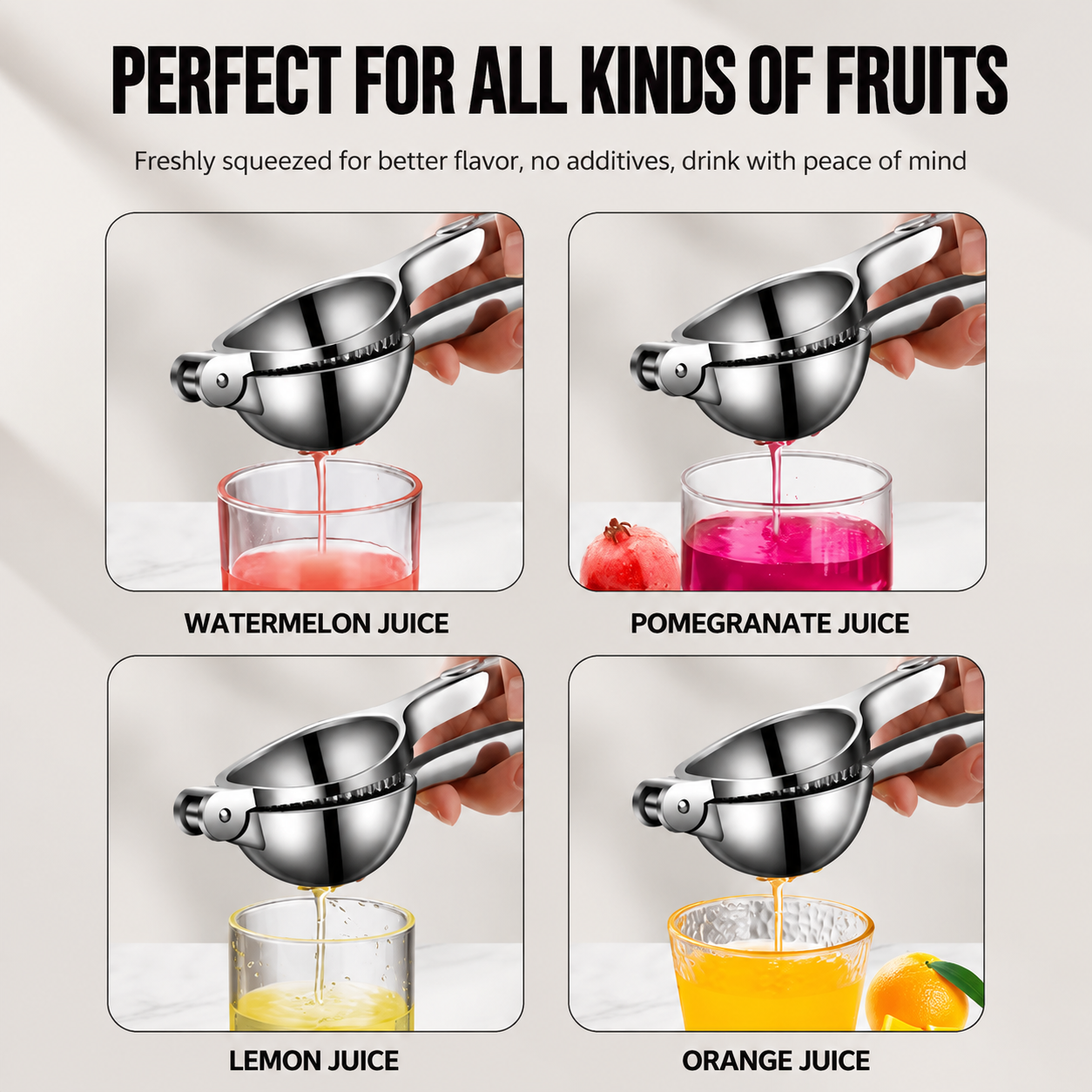 Portable fruit juicer