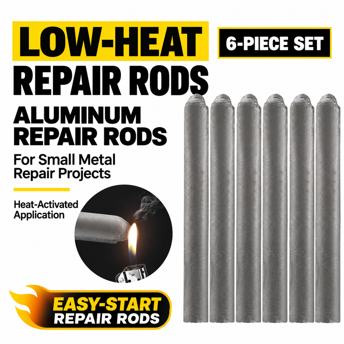 Low-temperature universal repair welding rod