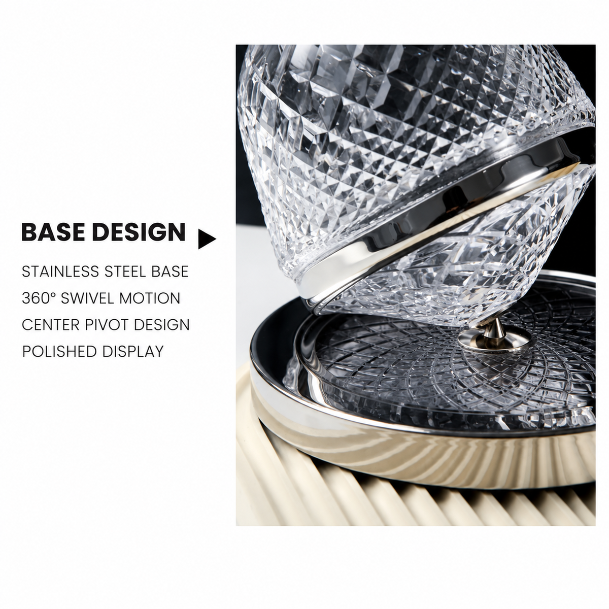 Faceted Swivel Wine Decanter