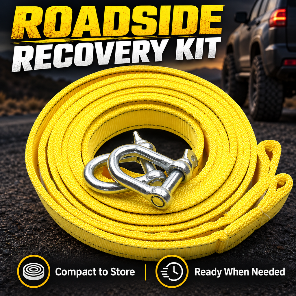 Tow Strap with 2 Bow Shackles