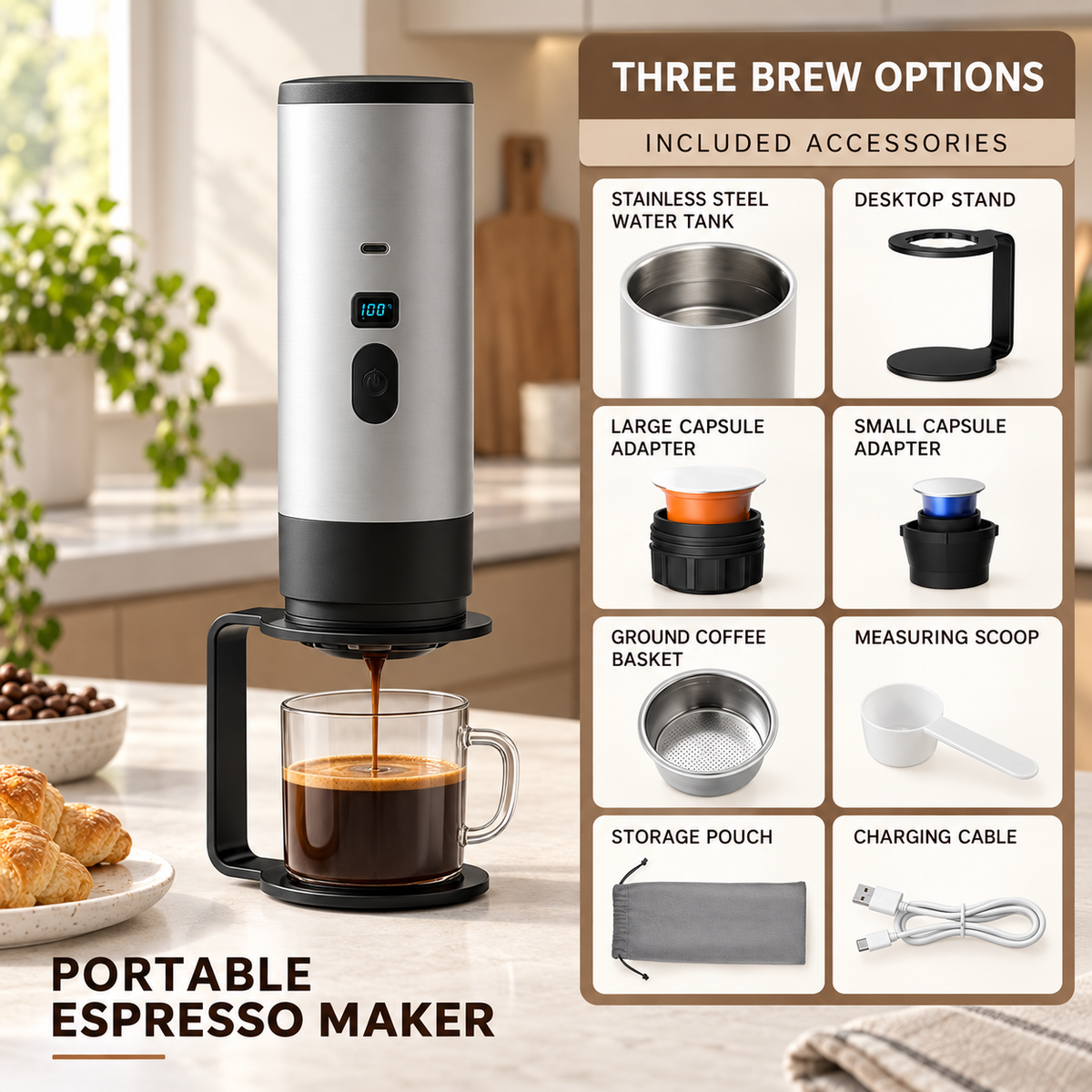 Portable Self-Heating Espresso Maker
