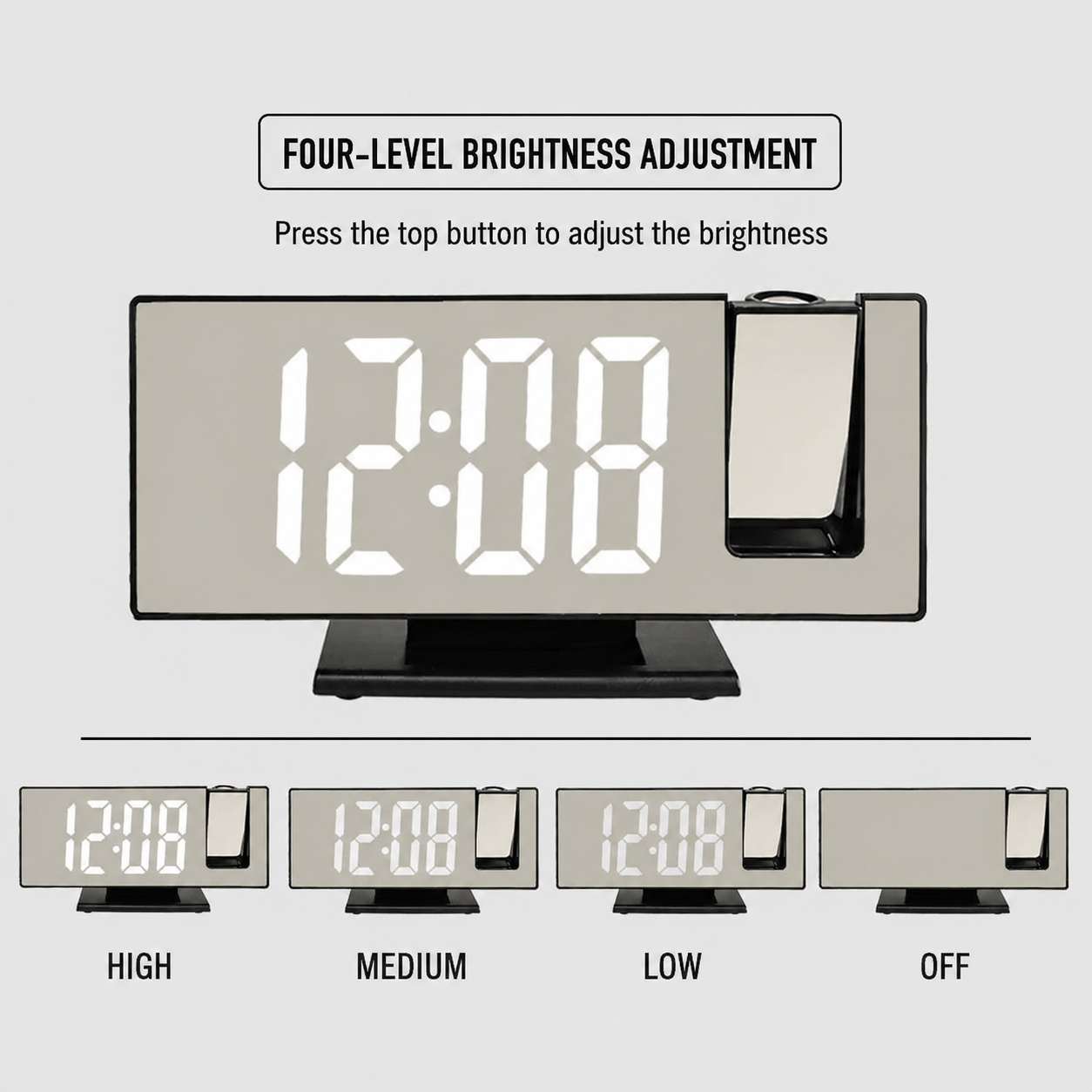 Mirror Projection Alarm Clock Daily