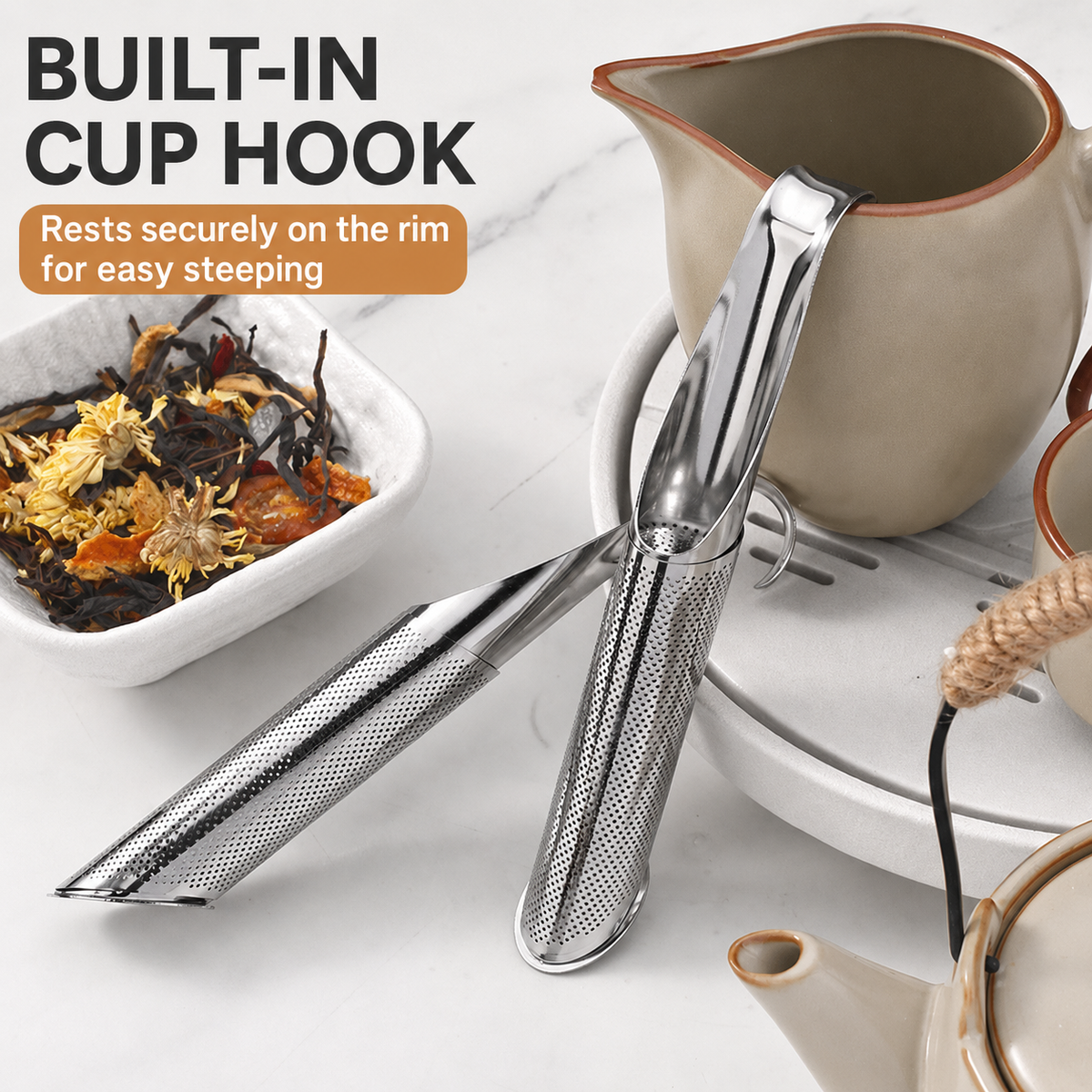 Slide-Open Stainless Tea Infuser