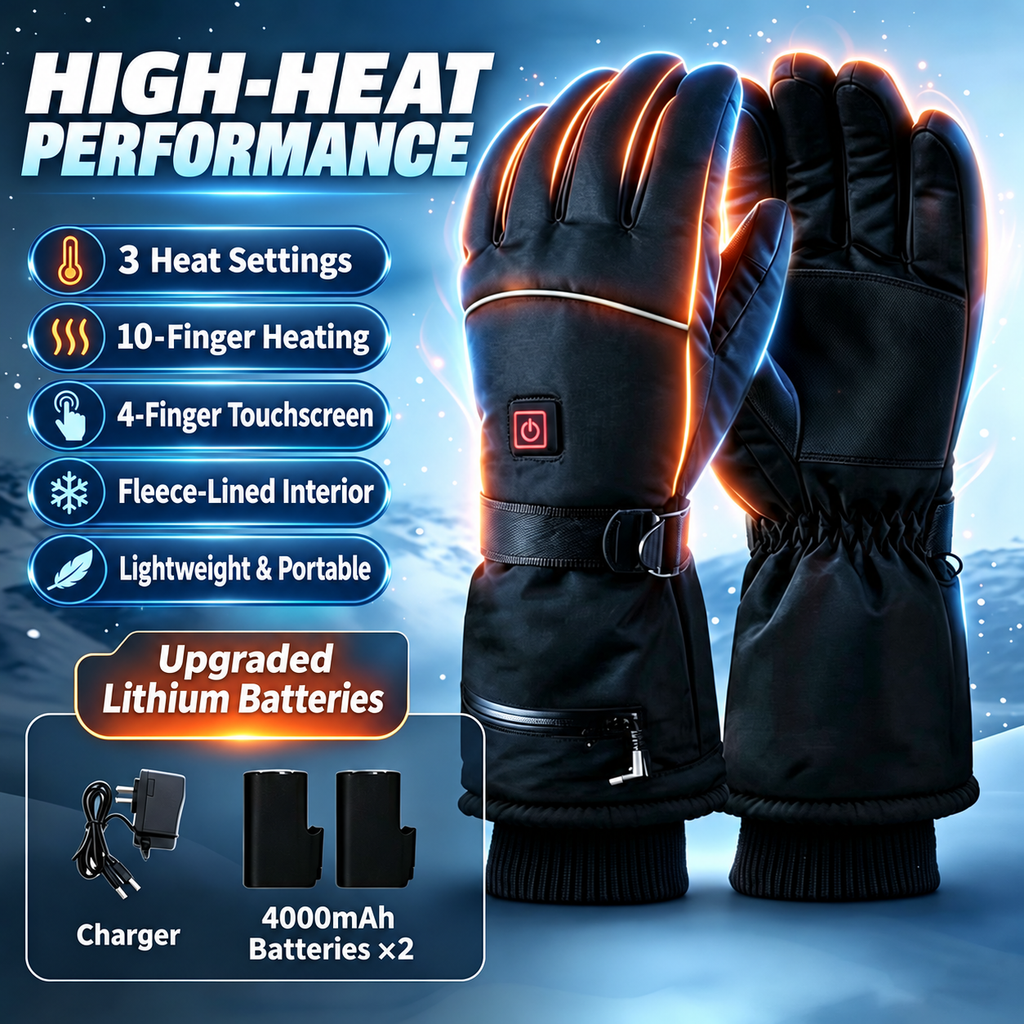 Rechargeable Full-Hand Heated Gloves