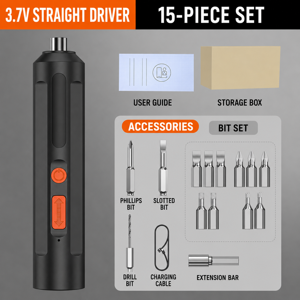 PowerFix 47-Piece Cordless Tool Kit