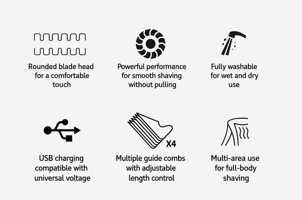 Men's Dual Blade Body Shaver