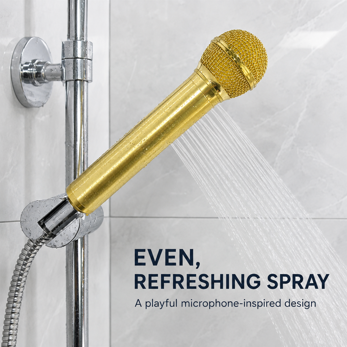 Microphone-Style Handheld Shower Head