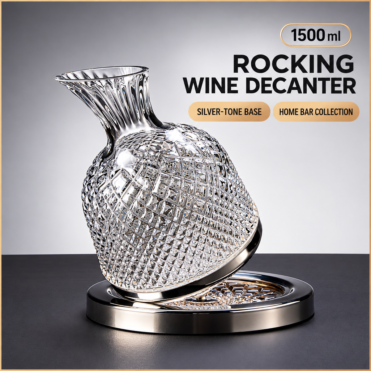 Faceted Swivel Wine Decanter