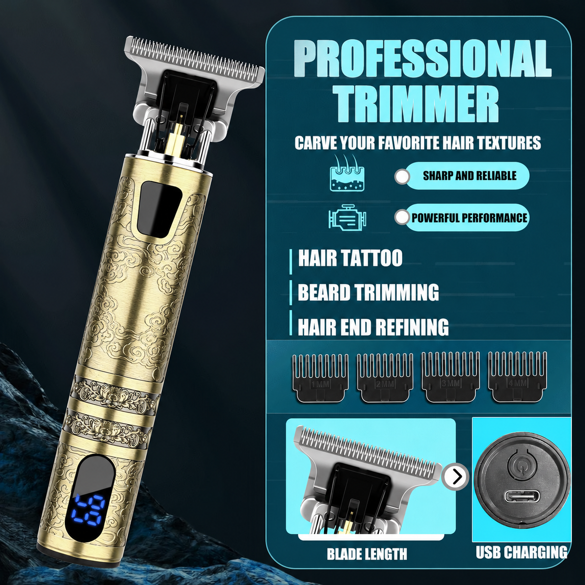 3-Piece Cordless Hair Grooming Kit