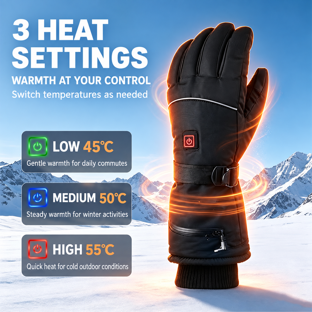 Rechargeable Full-Hand Heated Gloves