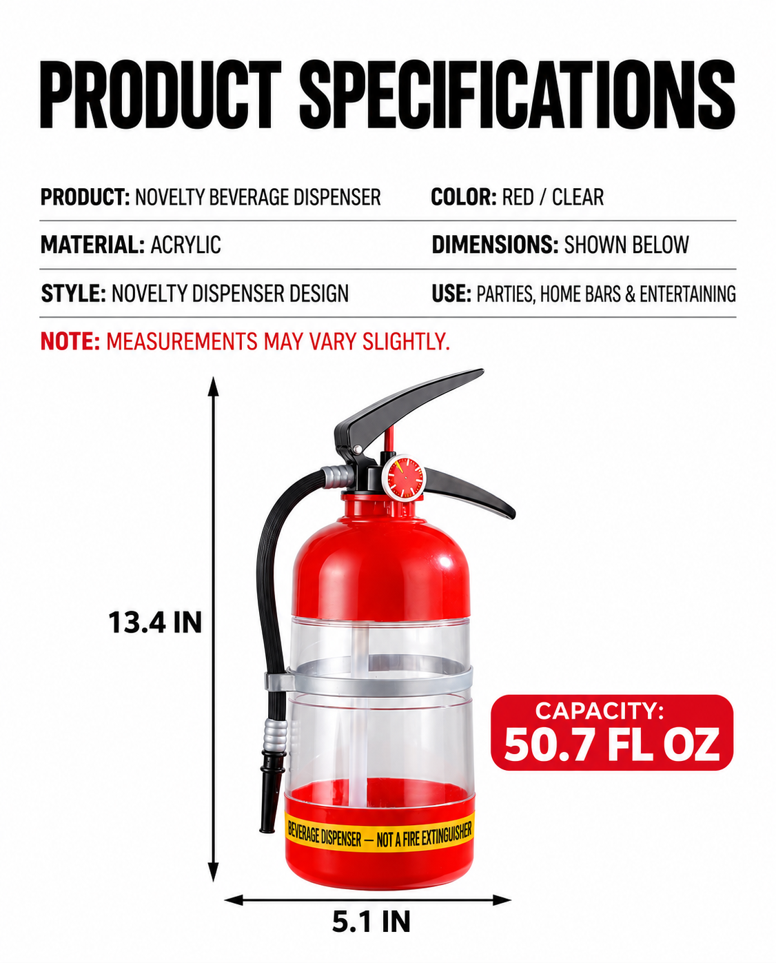 Fire Extinguisher Drink Dispenser