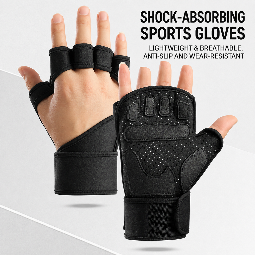 Men's Shock Absorbing Workout Gloves