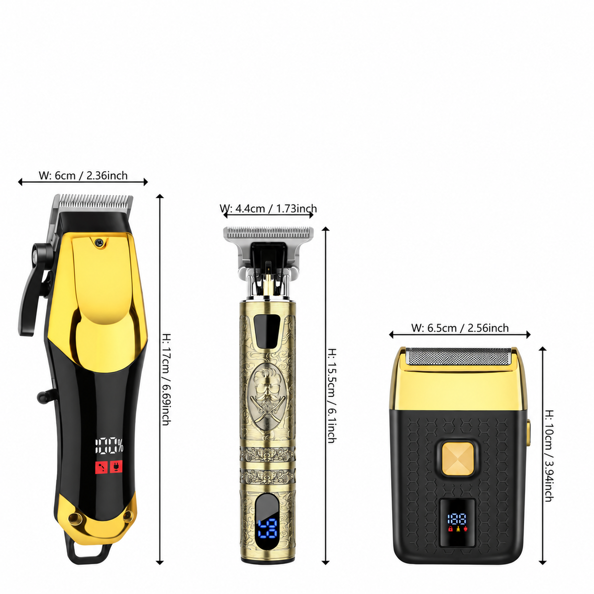 3-Piece Cordless Hair Grooming Kit
