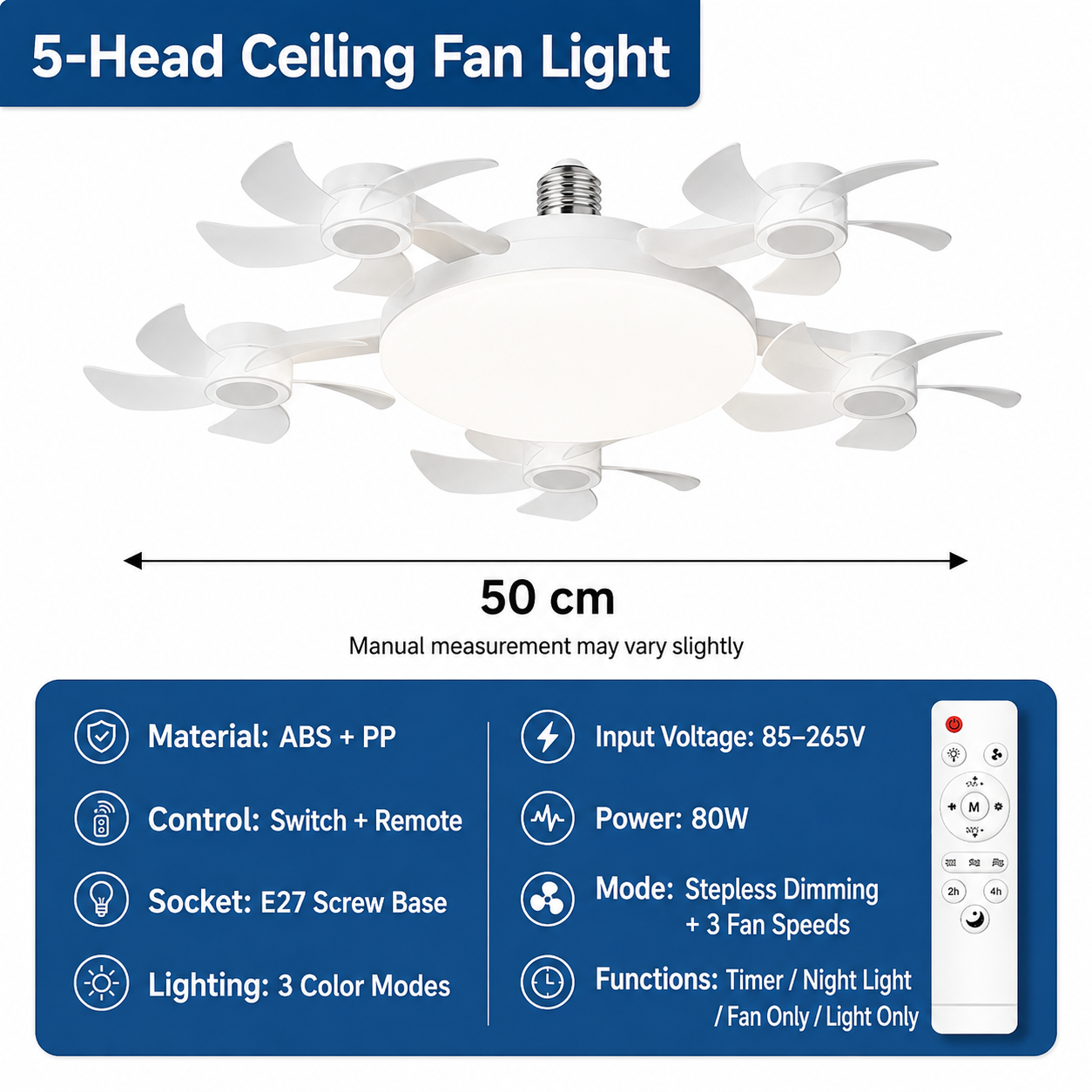 Multi-Fan Ceiling Light