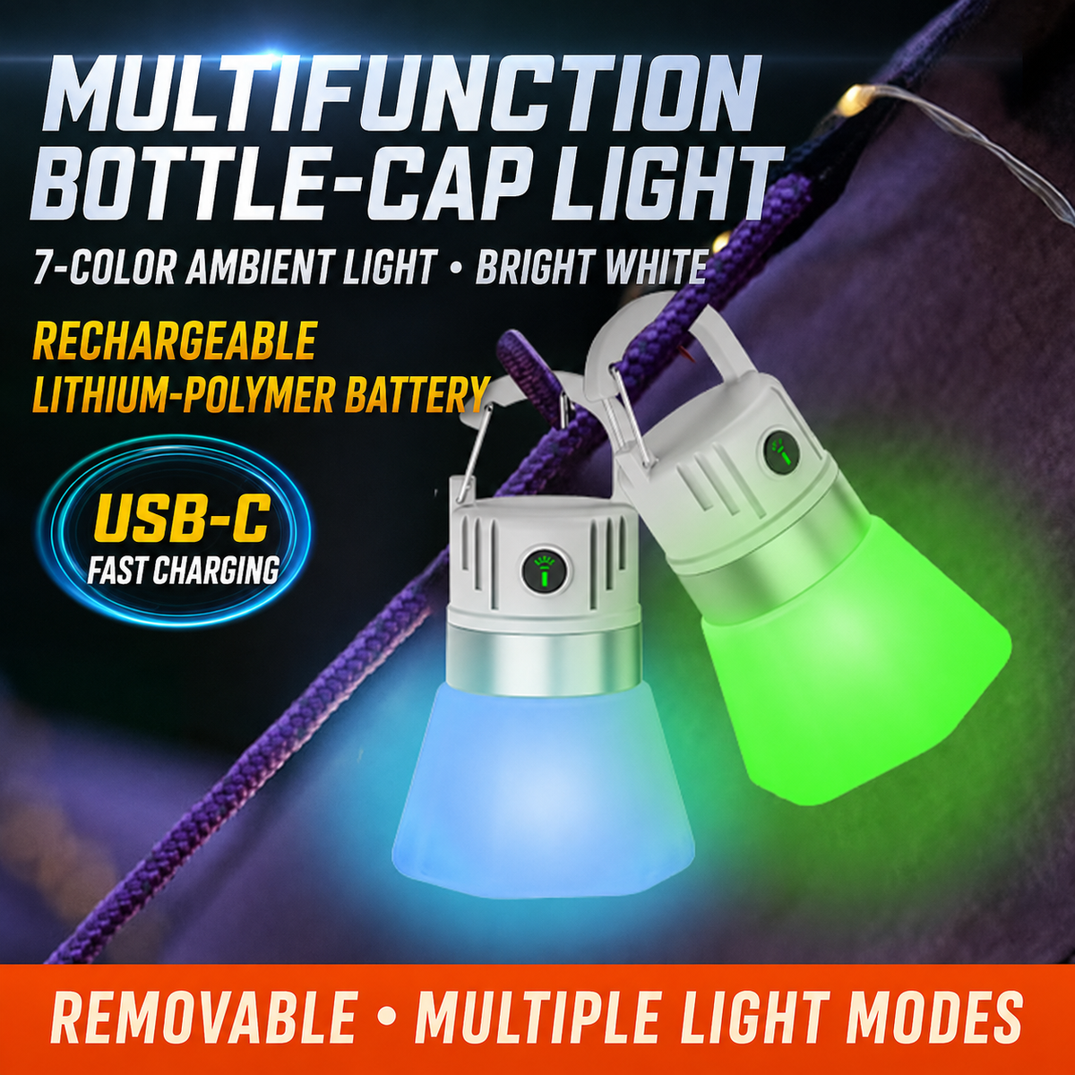 Rechargeable 7-Color Camping Light
