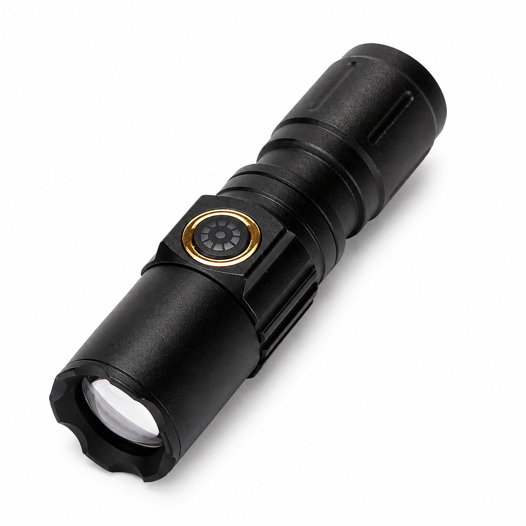 Compact Round-Beam LED Flashlight