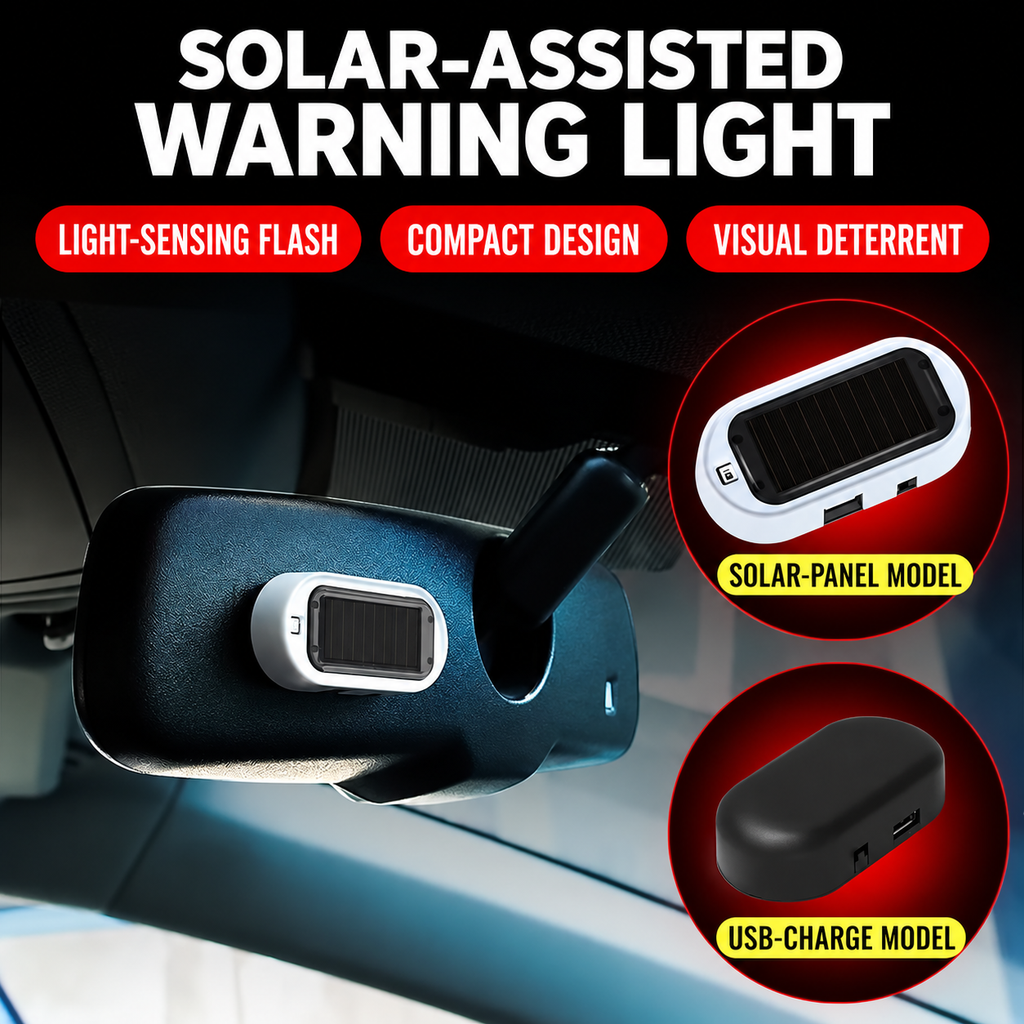 Solar-Assisted Car Warning Light