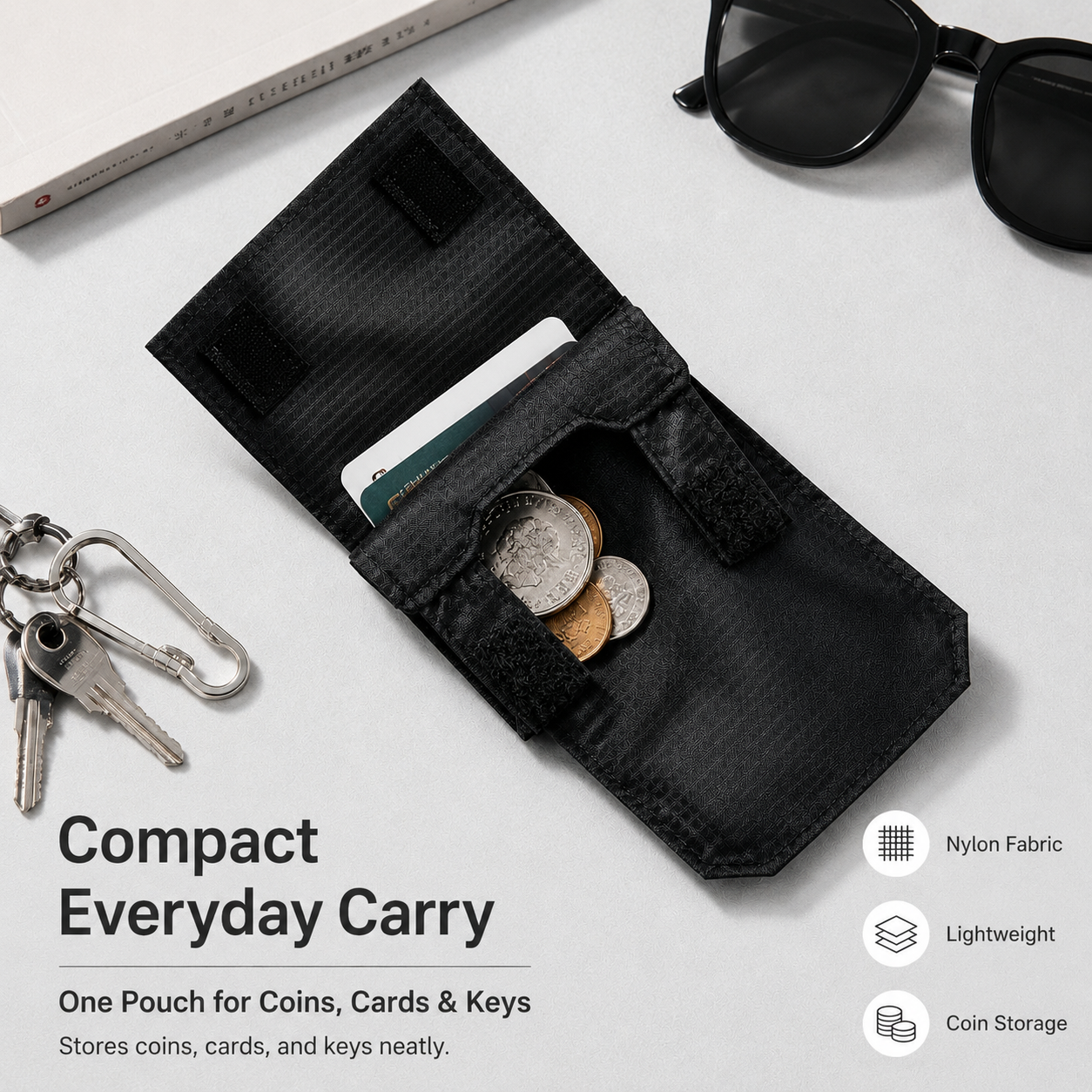 Belt-Mounted Passport & Money Pouch