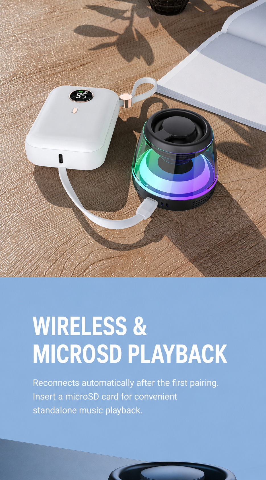 Magnetic RGB Bluetooth Speaker