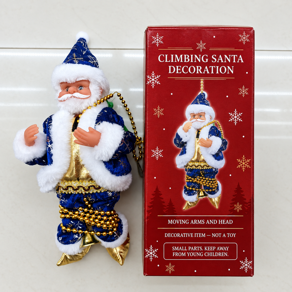 Beaded Chain Climbing Santa