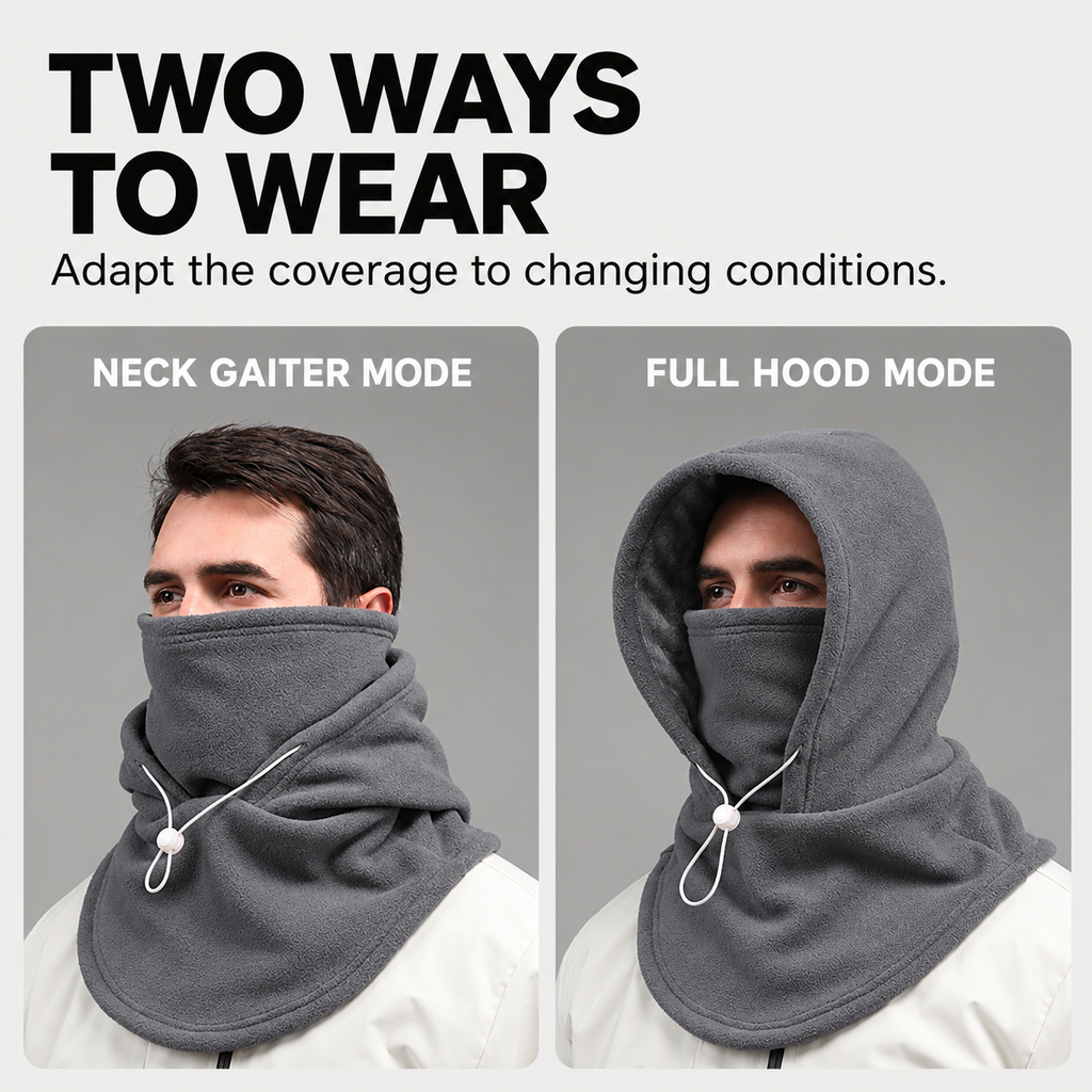 Insulated Fleece Hood & Neck Gaiter