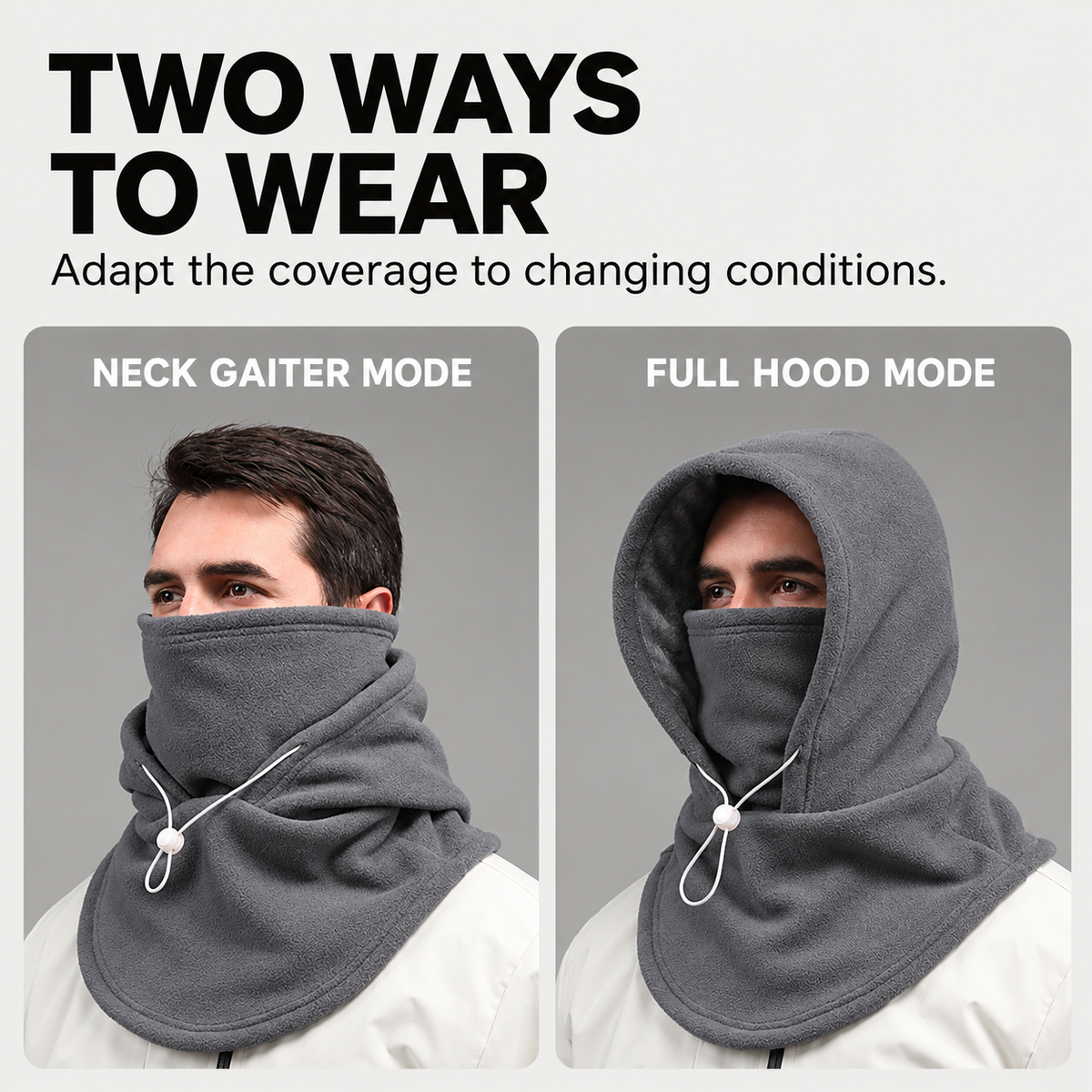Insulated Fleece Hood & Neck Gaiter