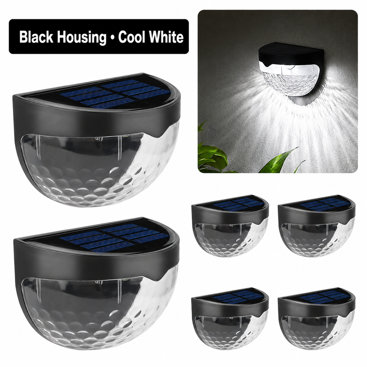 Solar Half-Moon Wall Lights
