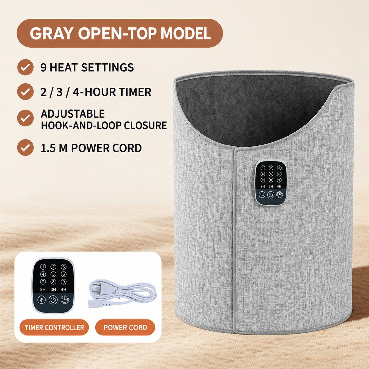 Adjustable Wraparound Electric Heat Sleeve