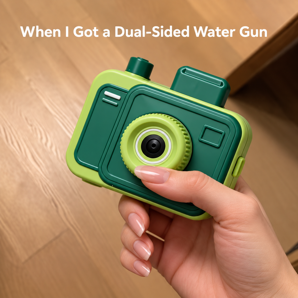 Camera-Shaped Dual-Sided Water Blaster
