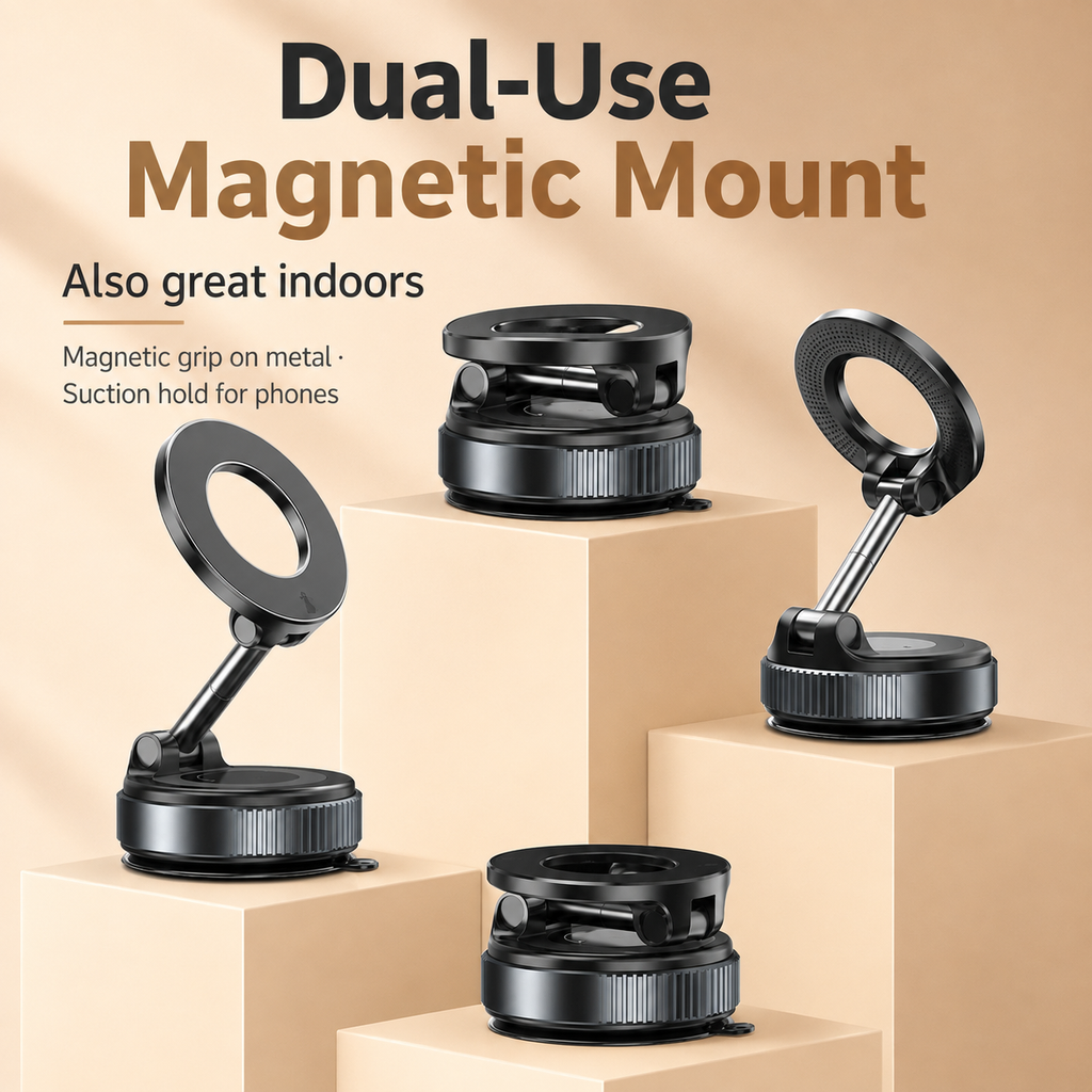 Dual-Grip Magnetic Phone Mount