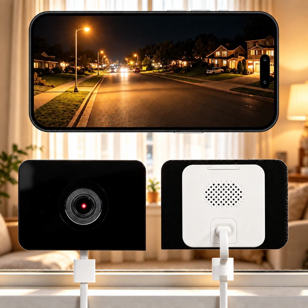 Compact Inside-Glass Security Camera