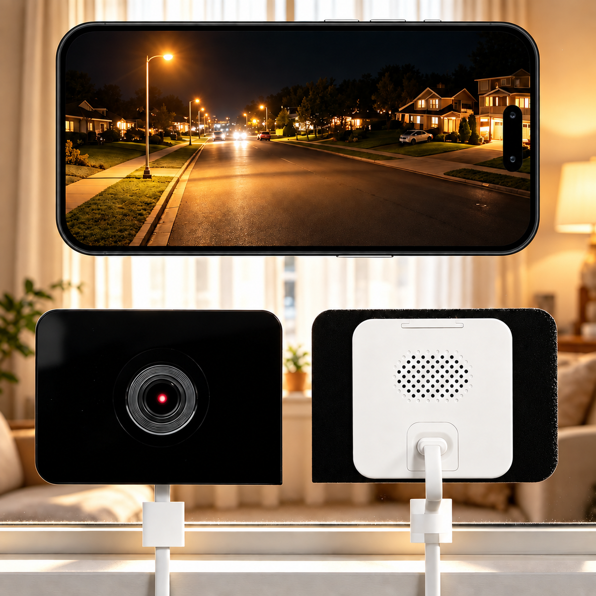 Compact Inside-Glass Security Camera