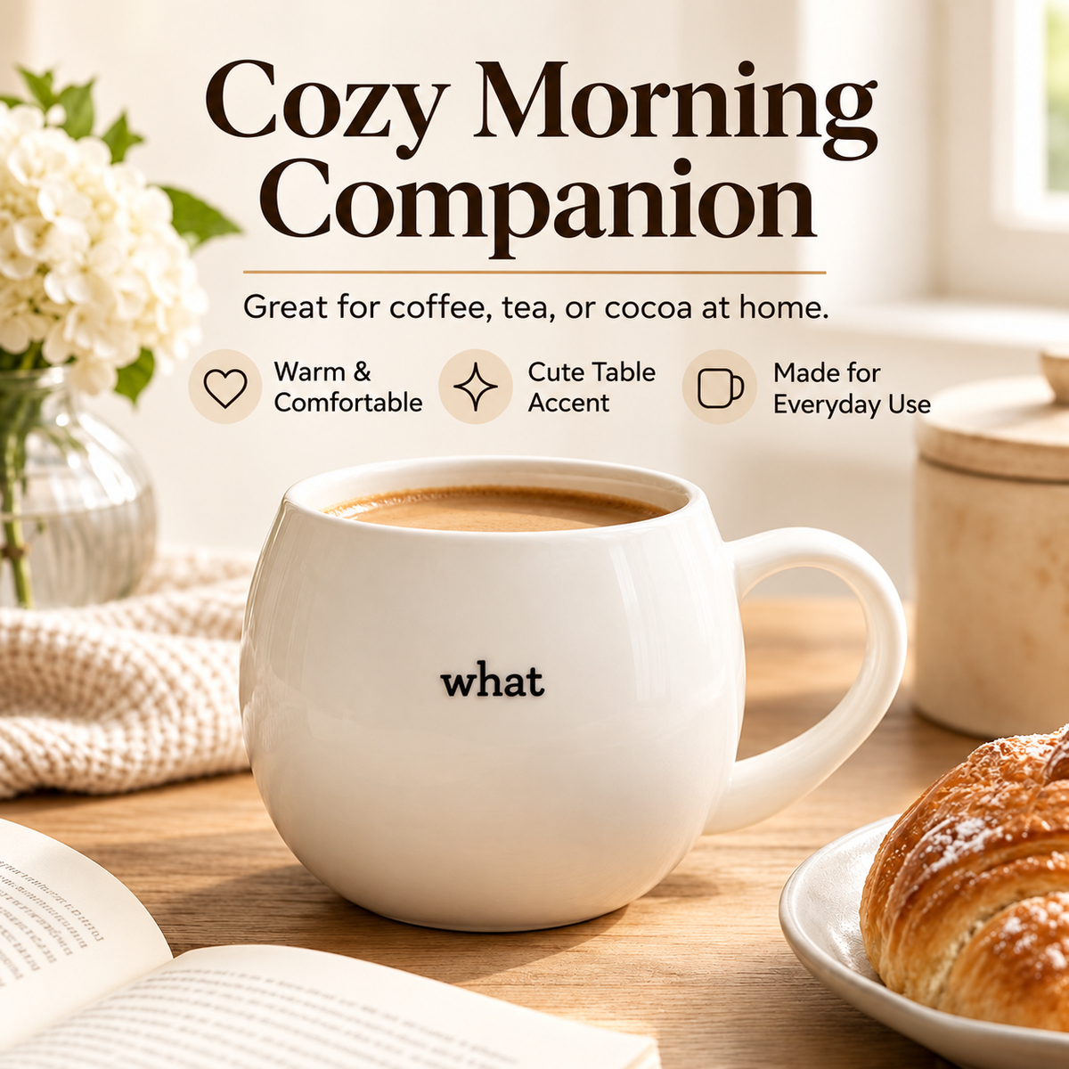 Funny “What” Ceramic Coffee Mug