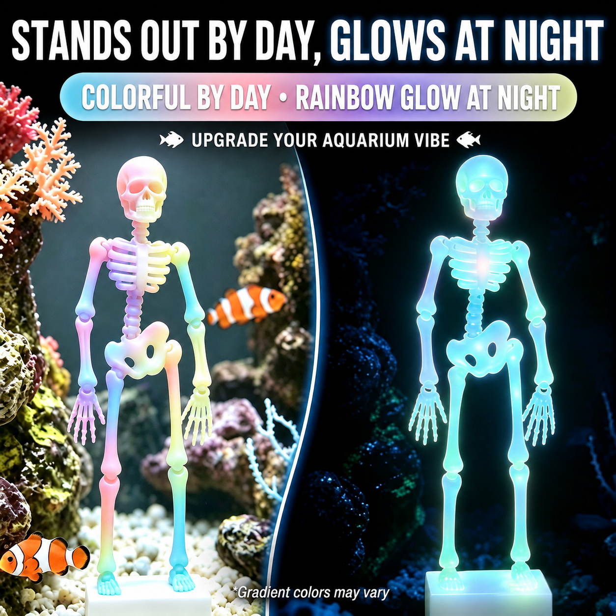 Glow Skeleton Aquarium Ornament