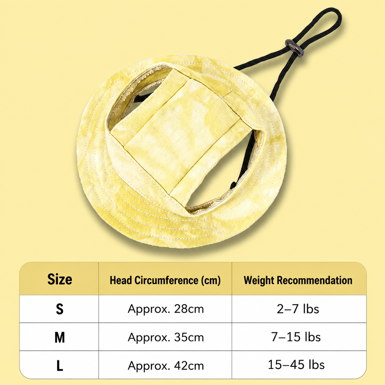 Sun-shielding, non-chafing pet hat