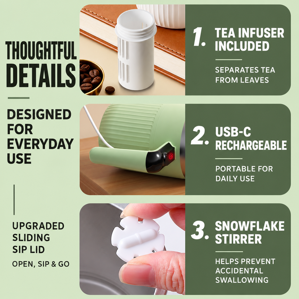 Rechargeable Self-Stirring Mug